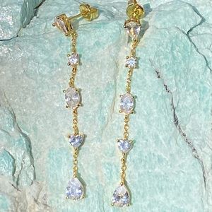 Hespera white topaz earrings